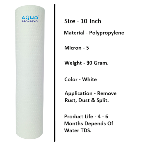 10-Inch-High Density Spun Pre-Filter Solid Filter Cartridge - Image 6